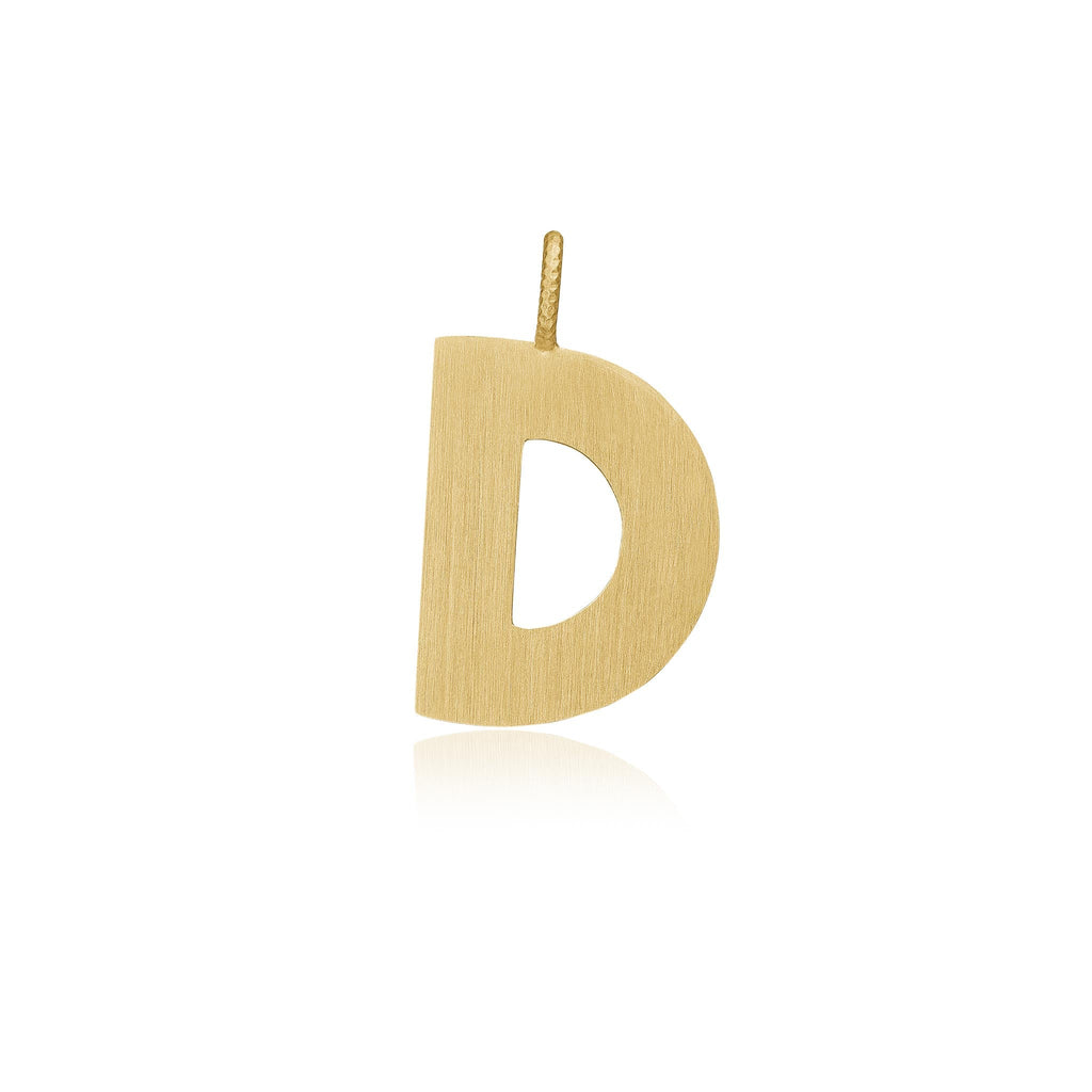 Letter D vedhæng til en halskæde, guld 18 K. Dulong Fine Jewelry