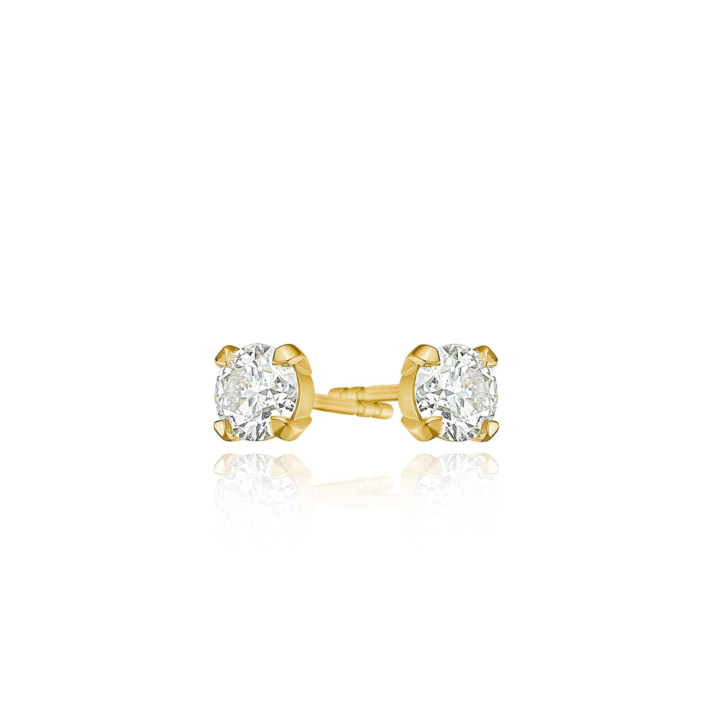 Lumina øreringe, 0,50 ct. Solitaire-ørestikker I guld 18 K med brillantslebne diamanter. Dulong Fine Jewelry