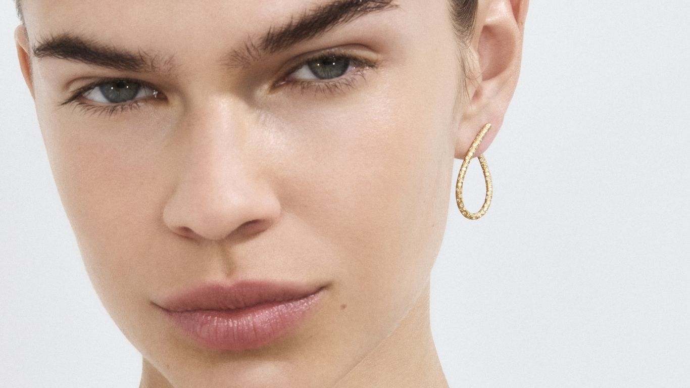 Øreringe med diamanter