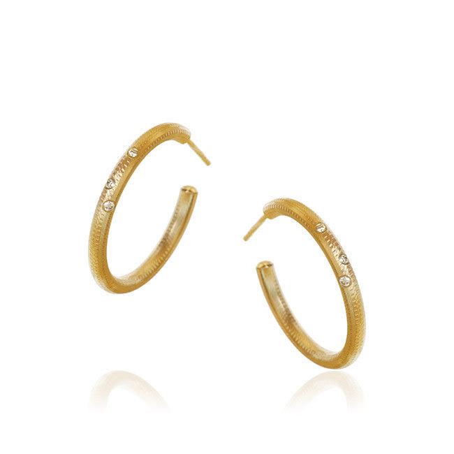 Esme øreringe. Lille med 6 brillanter. Guld 18K. Dulong Fine Jewelry