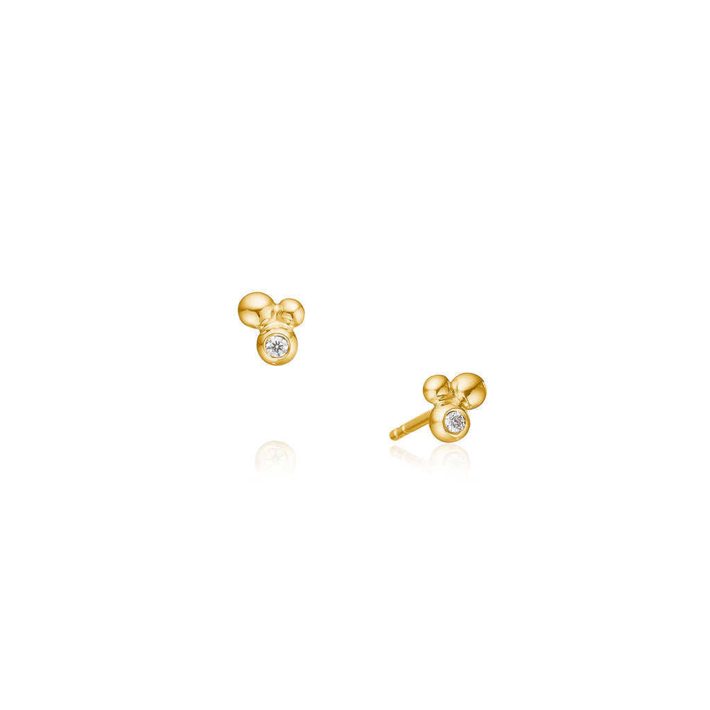 Delphis Diamond Mini øreringe. Guld 18 K med brillanter. Dulong Fine Jewelry