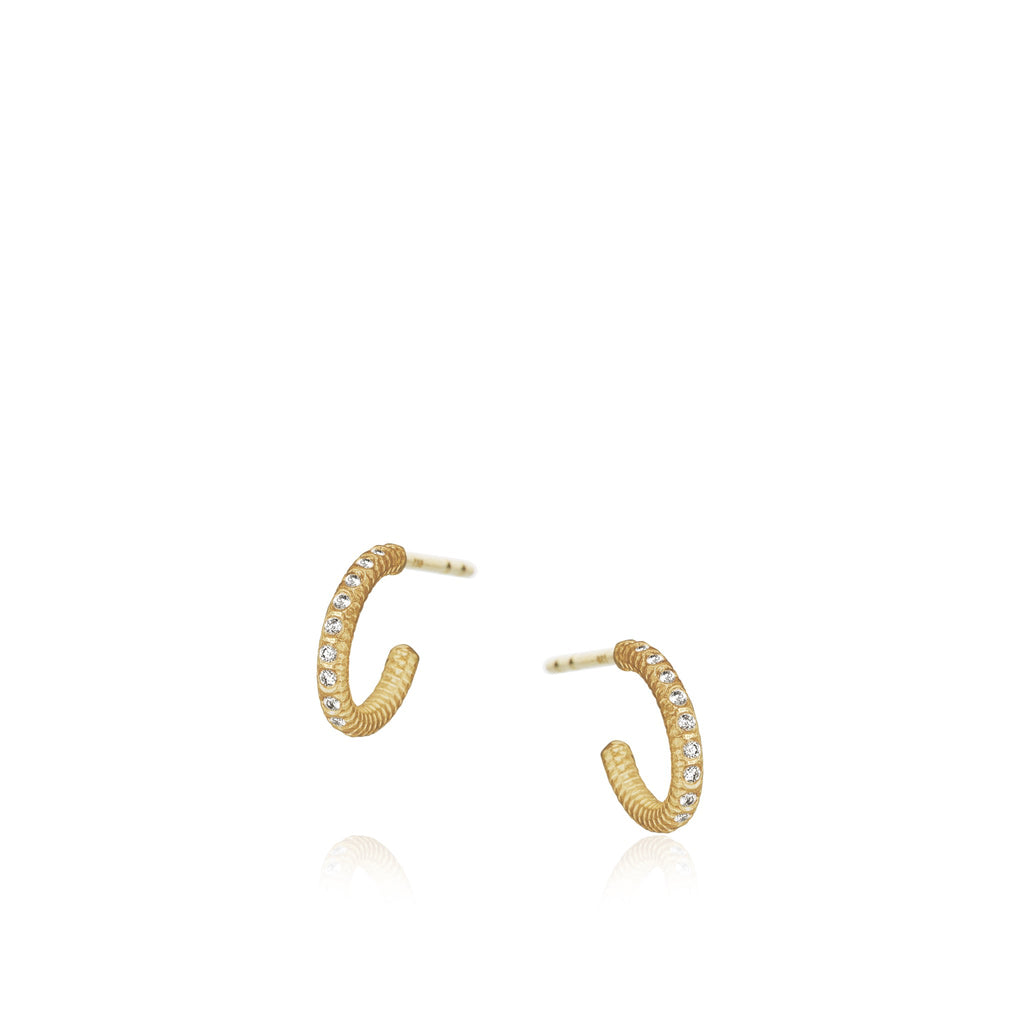 Esme Galaxy øreringe. Mini, guld 18 K med brillanter. Dulong Fine Jewelry