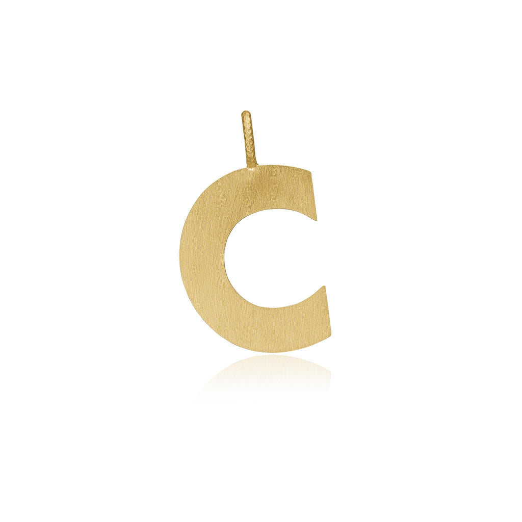 Letter C vedhæng til en halskæde, guld 18 K. Dulong Fine Jewelry
