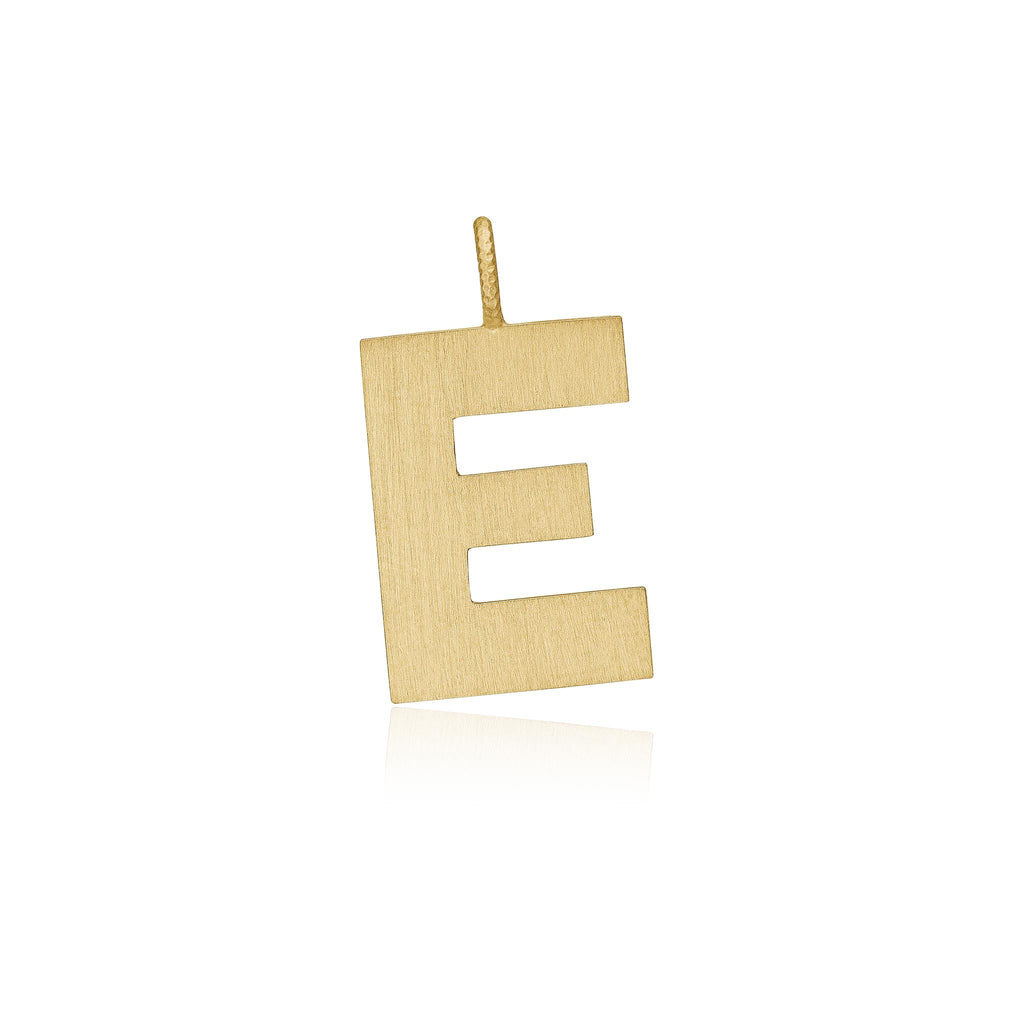 Letter E vedhæng til en halskæde, guld 18 K. Dulong Fine Jewelry