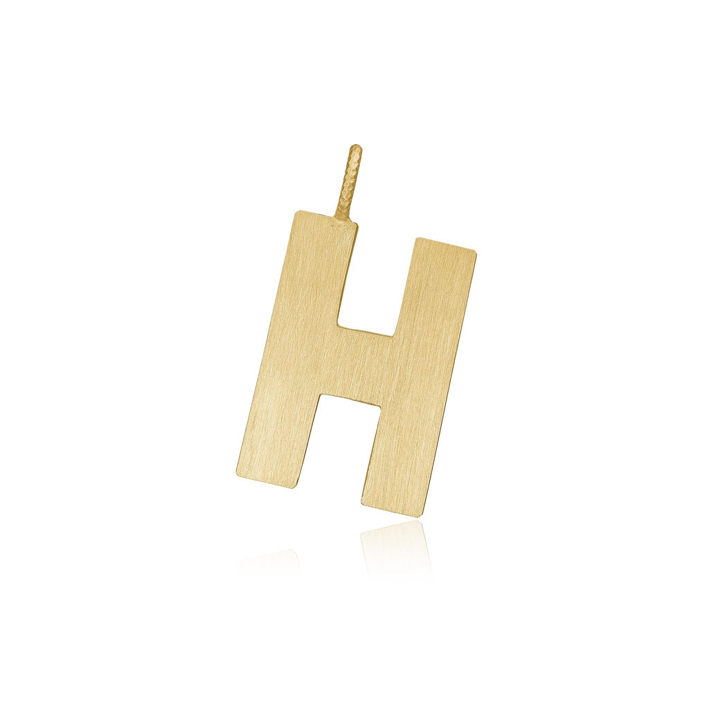 Letter H vedhæng til en halskæde, guld 18 K. Dulong Fine Jewelry