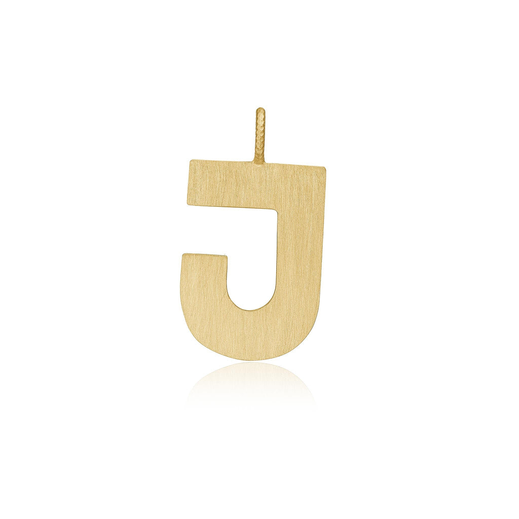 Letter J vedhæng til en halskæde, guld 18 K. Dulong Fine Jewelry