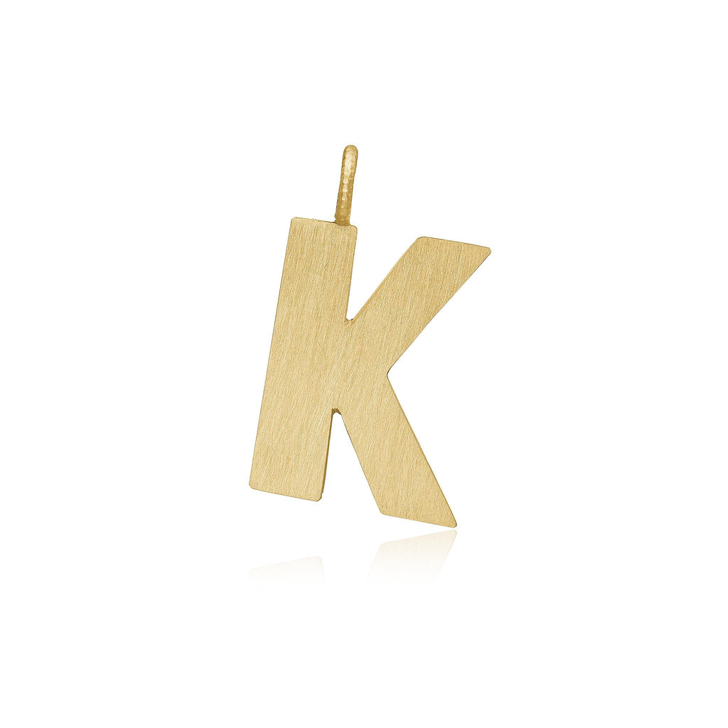 Letter K vedhæng til en halskæde, guld 18 K. Dulong Fine Jewelry