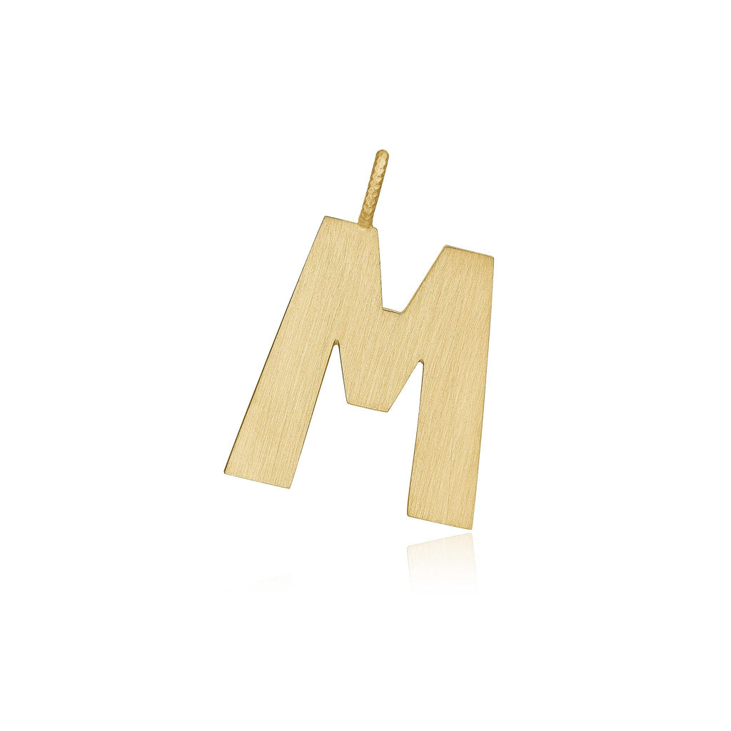 Letter M vedhæng til en halskæde, guld 18 K. Dulong Fine Jewelry