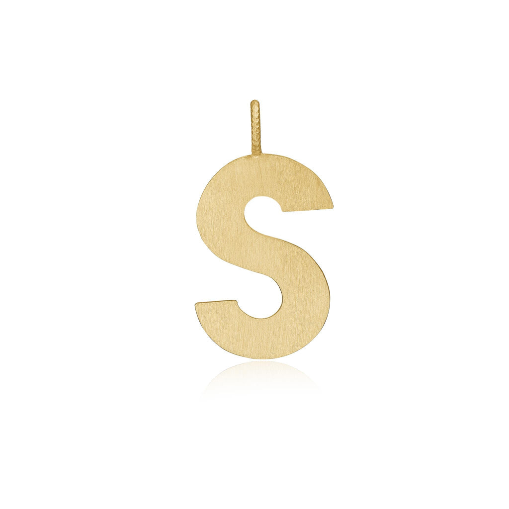 Letter S vedhæng til en halskæde, guld 18 K. Dulong Fine Jewelry