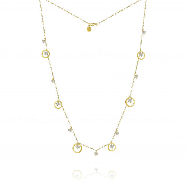 Piccolo Meadow halskæde med safir, 47 cm. Guld 18K, Dulong Fine Jewelry.